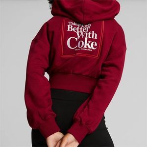 Puma coca cola cropped hoodie
